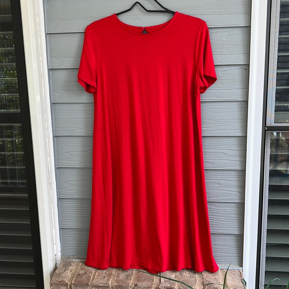 JJill Red T Shirt Dress Small